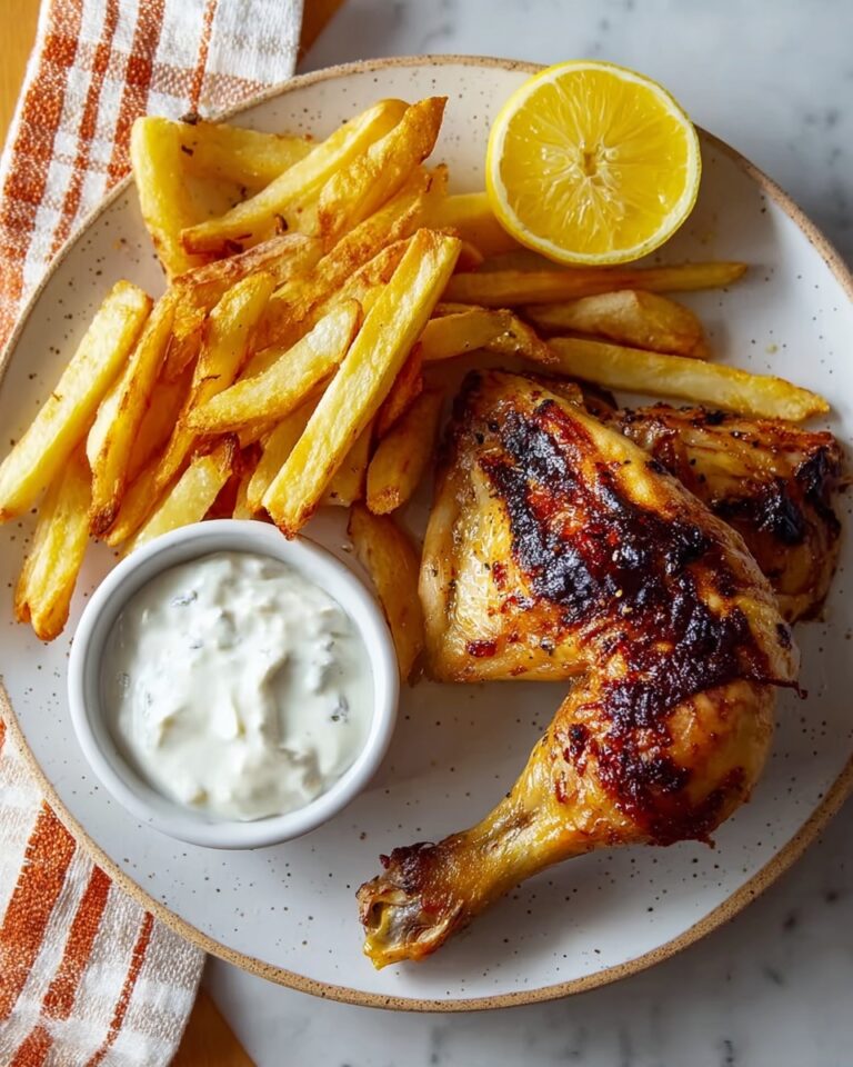 Butterflied Portuguese Chicken with Lemon, Oregano, and Crispy Oven Fries Recipe