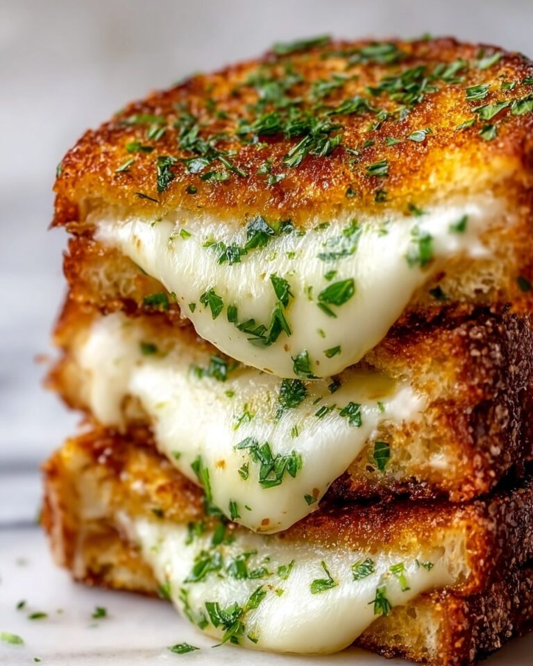 Garlic Bread Grilled Cheese Sandwich Recipe