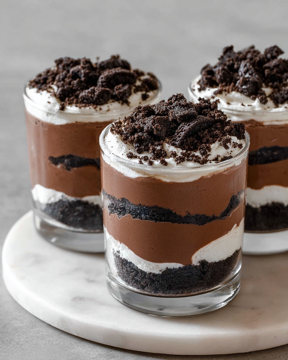 Chocolate Parfait with Oreo Cookies and Chocolate Mousse Recipe