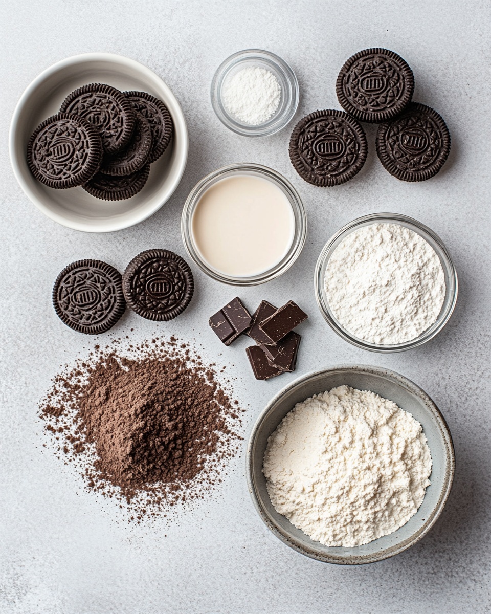 The image shows a clear glass filled with four visible layers. The bottom layer is dark chocolate crumbs, followed by a thick layer of smooth, deep brown chocolate mousse. Above this is a thinner layer of smooth white cream, topped with another sprinkle of dark chocolate crumbs. The topmost layer is fluffy white whipped cream with more scattered dark chocolate crumbs, creating a textured contrast. A metal spoon is partially inserted into the glass from the right side. The glass is placed on a white marbled round plate. Photo taken with an iphone --ar 4:5 --v 7