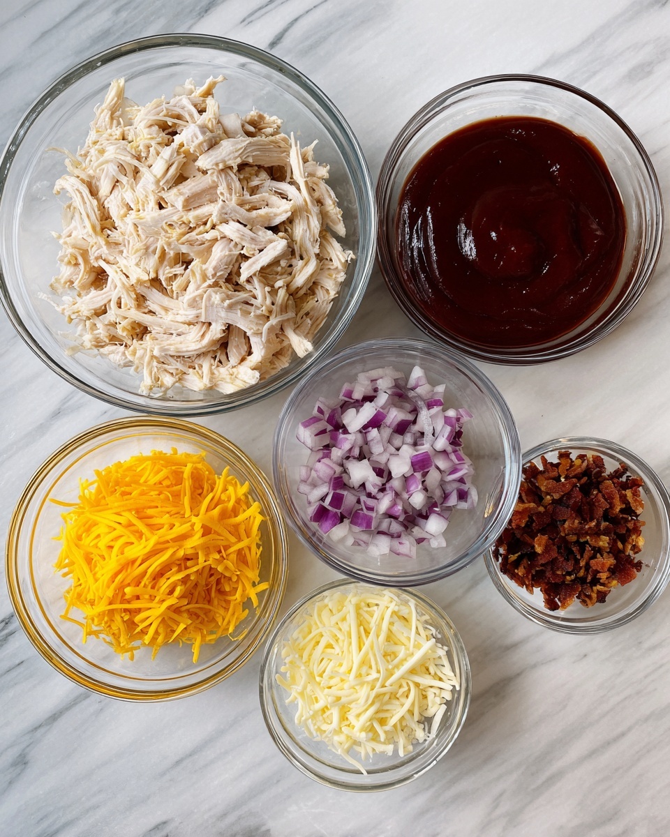 A portion of shredded chicken mixed with a rich, reddish-orange sauce is served on a plain white plate, showing a moist and slightly chunky texture with visible spices and soft pieces. The plate sits on a white marbled surface beside a silver fork, and next to it is a black rectangular baking dish filled with the same chicken mixture, hinting at the larger serving from which the portion was taken. To the side, there is a black and white checkered cloth adding a cozy kitchen feel. Photo taken with an iphone --ar 4:5 --v 7