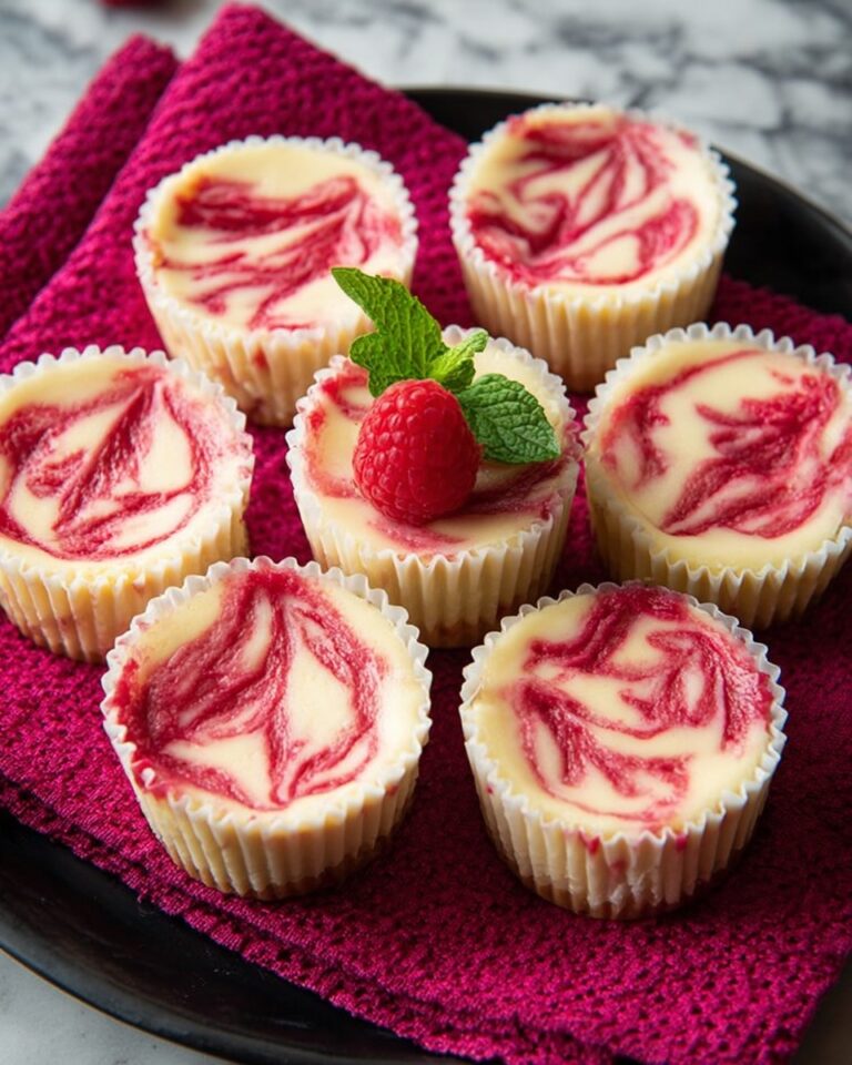 Raspberry Swirled Mini Cheesecakes Recipe