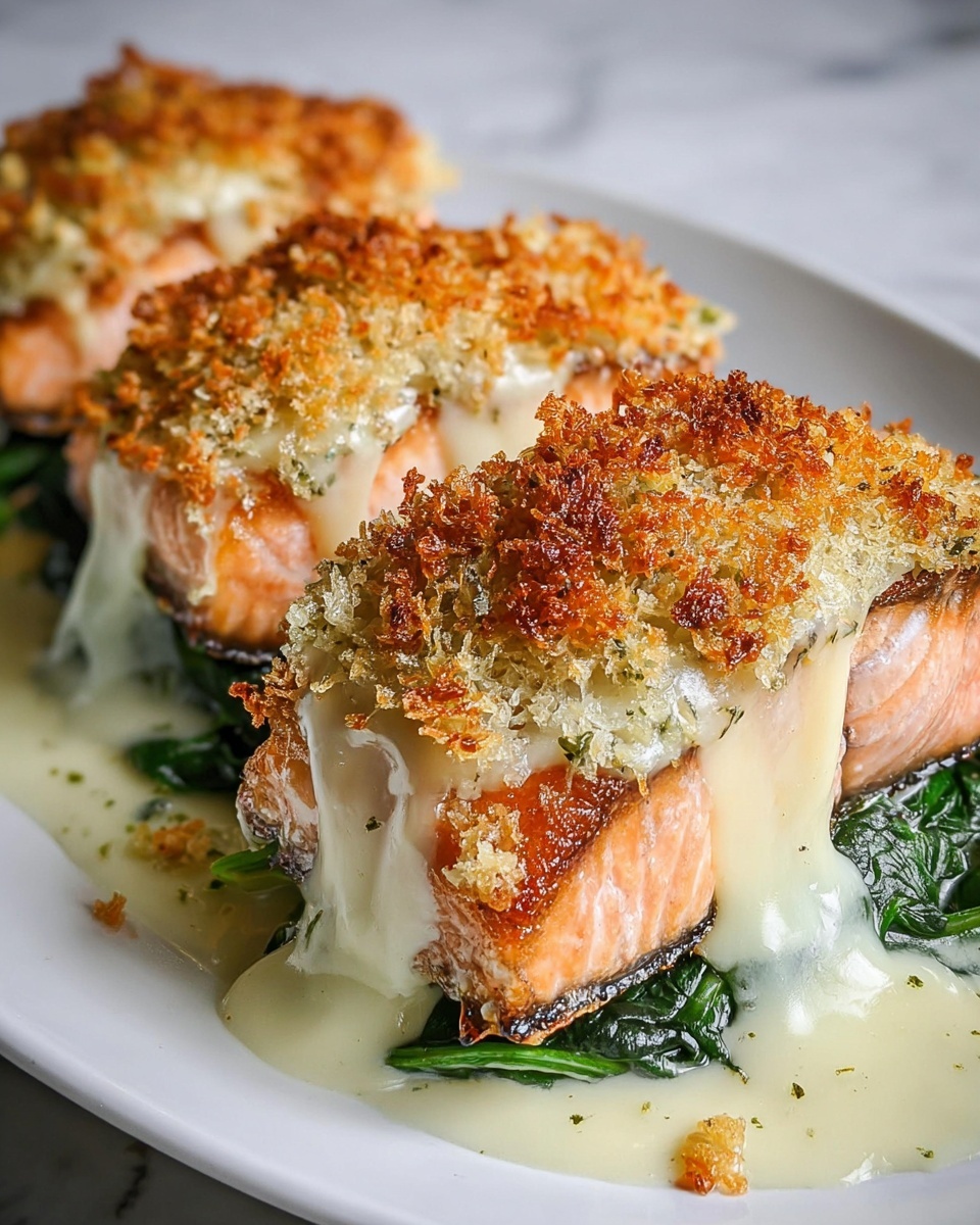 Baked Salmon with Spinach and Mozzarella Bliss Recipe
