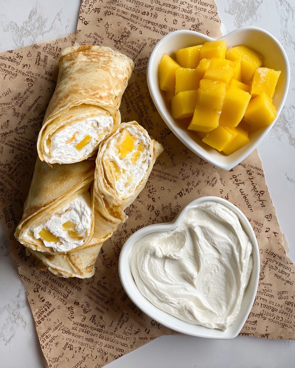 Mango Cream Crepe Roll Recipe
