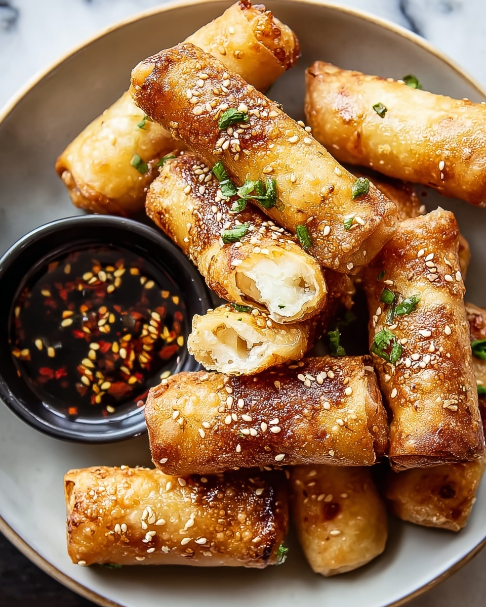 Oven Fried Feta Rolls with Chili Honey Recipe