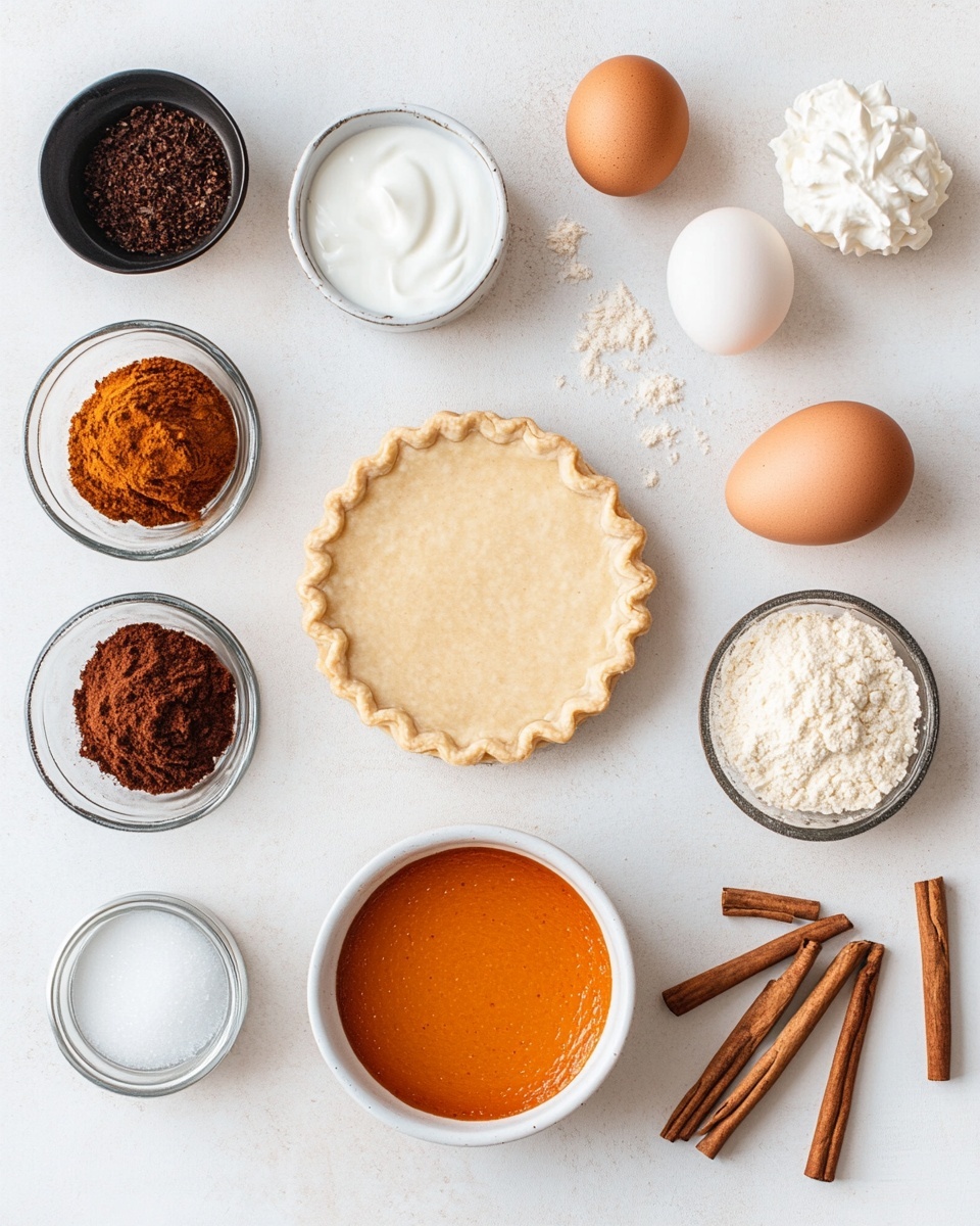 A close-up view of a slice of pumpkin pie showing three layers: a light golden, crumbly crust at the bottom, a thick, smooth, rich orange pumpkin filling in the middle, and a fluffy, white whipped cream topping decorated with light brown specks of spice on top. The slice rests on a metal rack and the background is softly blurred with a white marbled surface. The focus is on the texture and layers of the pie, highlighting the contrast between the creamy pumpkin layer and the airy whipped cream. Photo taken with an iphone --ar 4:5 --v 7