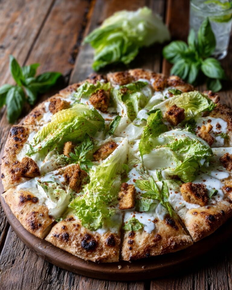 Chicken Caesar Salad Pizza Recipe