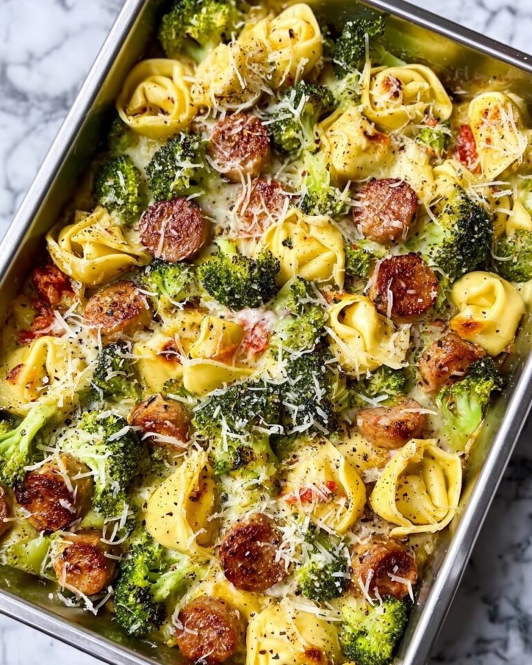 Sheet Pan Broccoli Tortellini Bake Recipe