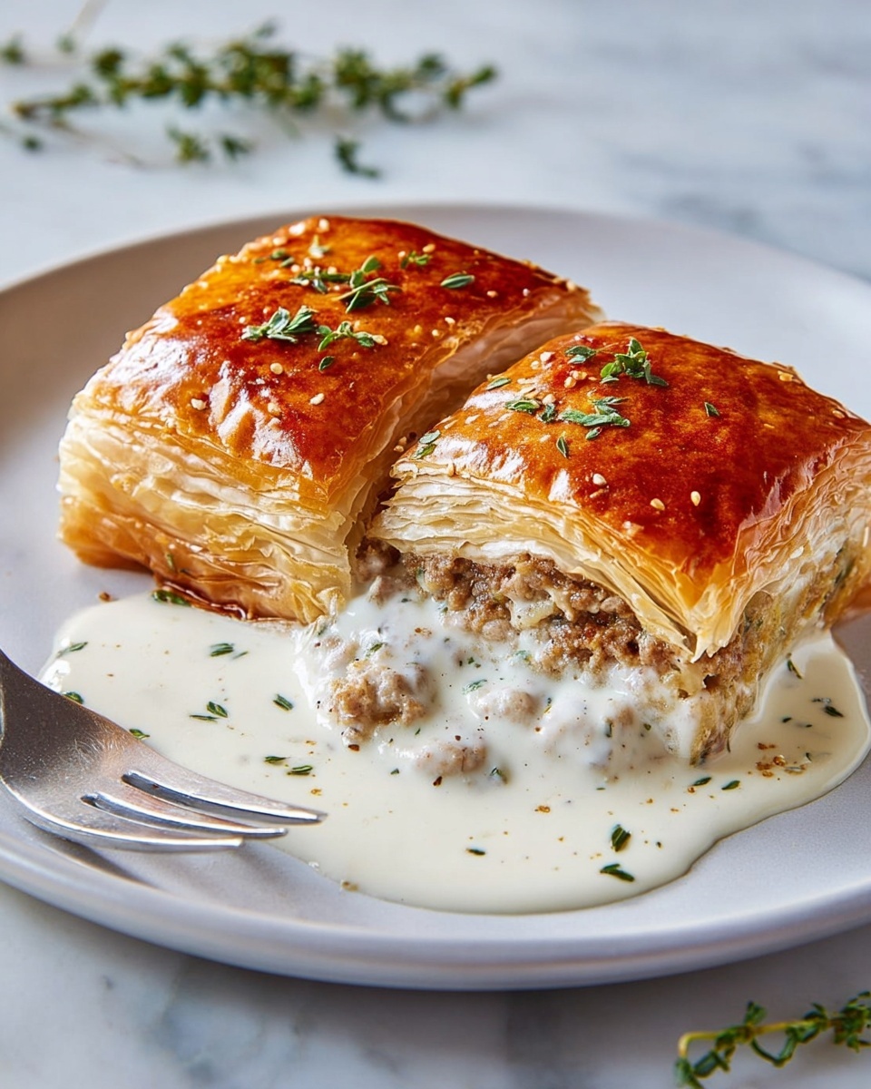 Chicken Wellington with Dijon Cream Sauce Recipe