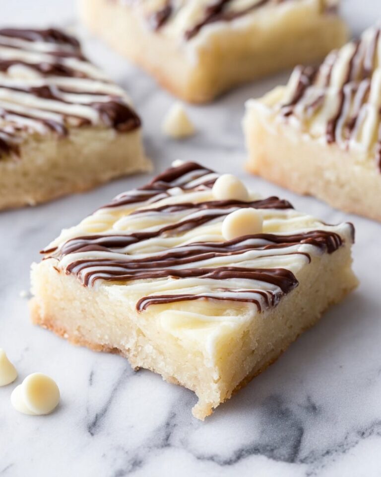 White Chocolate Brownies with Chocolate Chip Drizzle Recipe