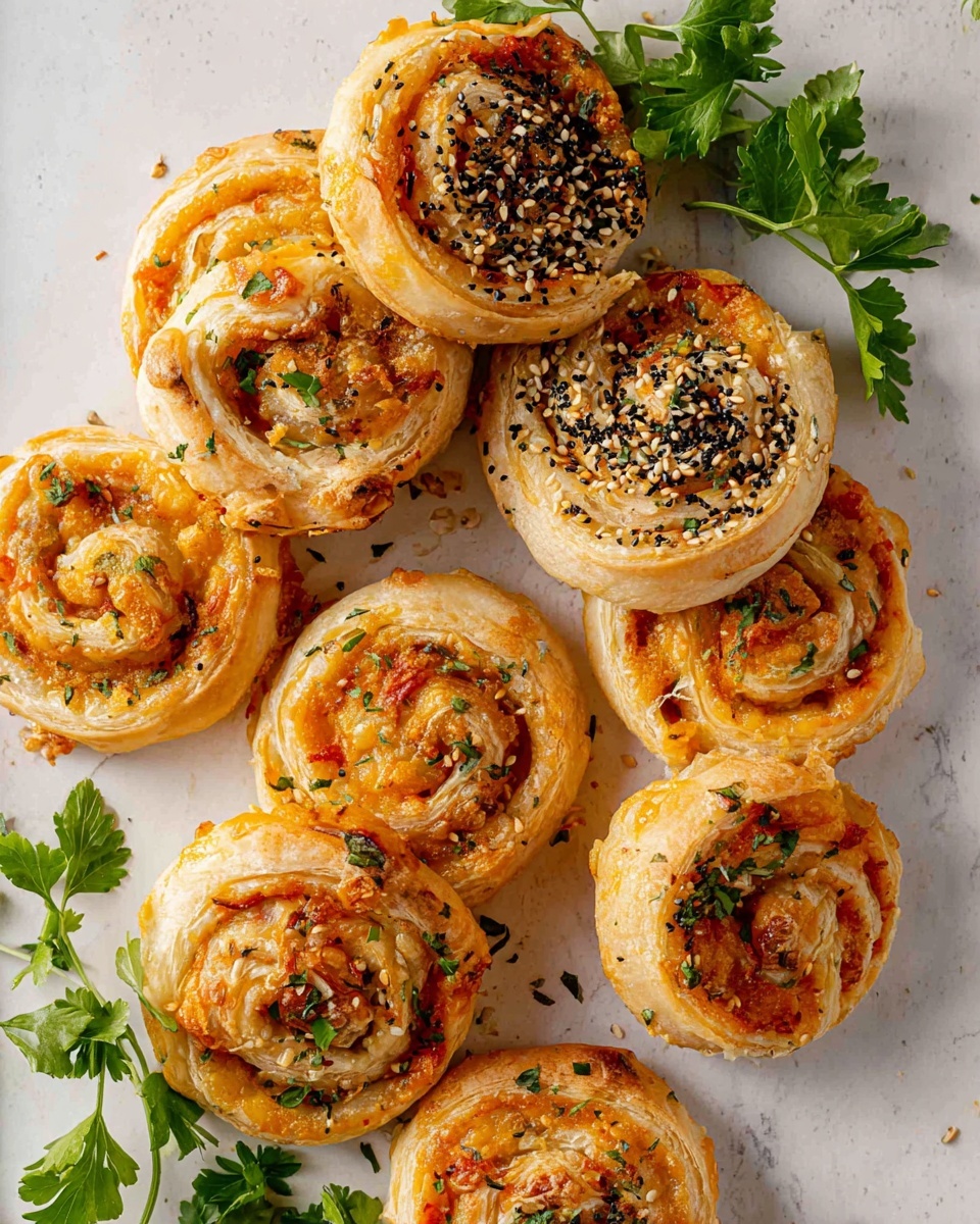 Ham and Cheese Puff Pastry Pinwheels Recipe