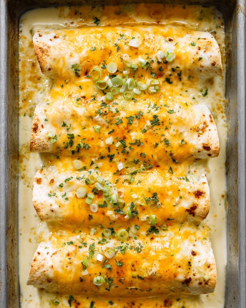 Smothered Chicken Burritos with Green Chile Sauce Recipe