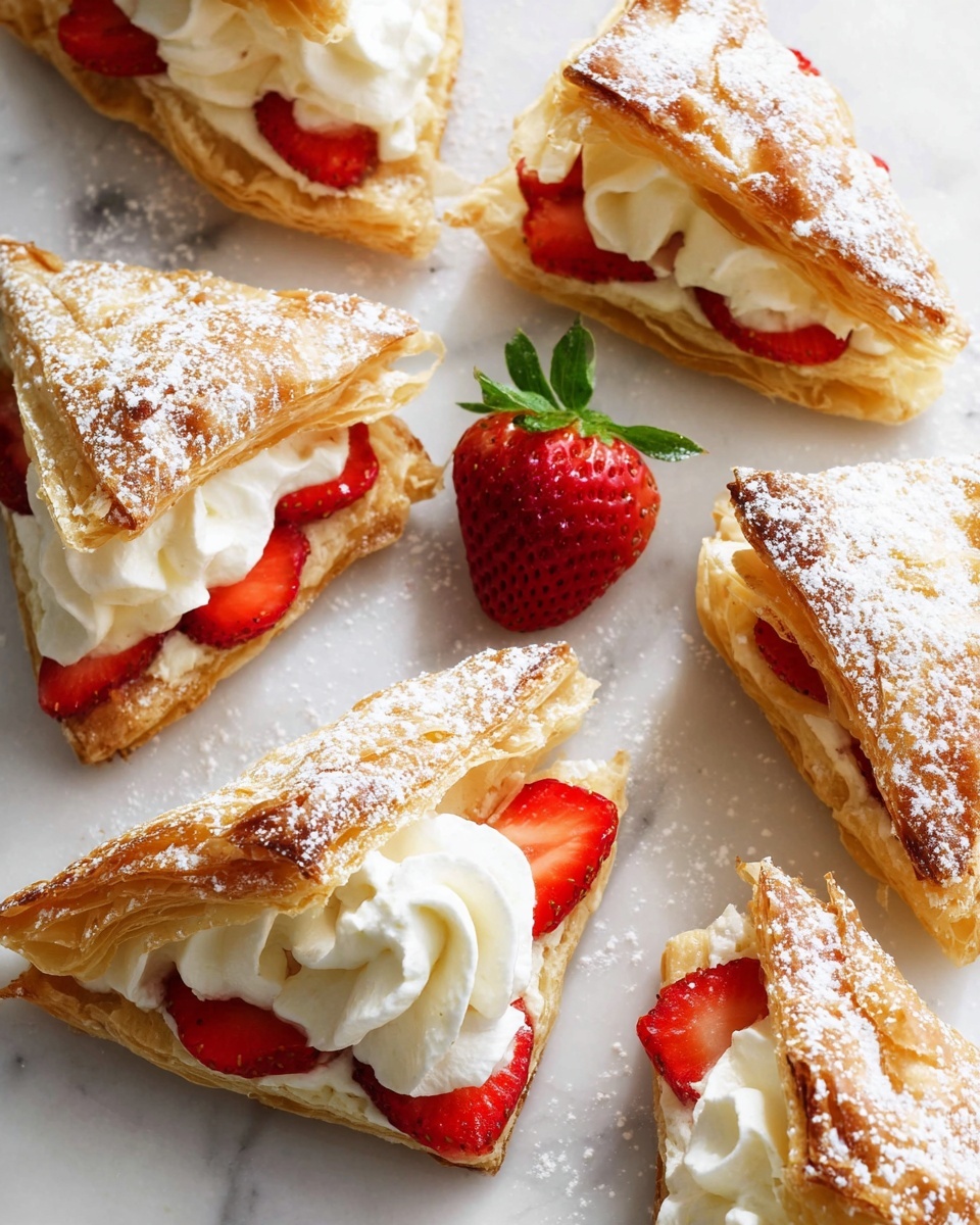 Strawberries and Cream Puff Pastries Recipe