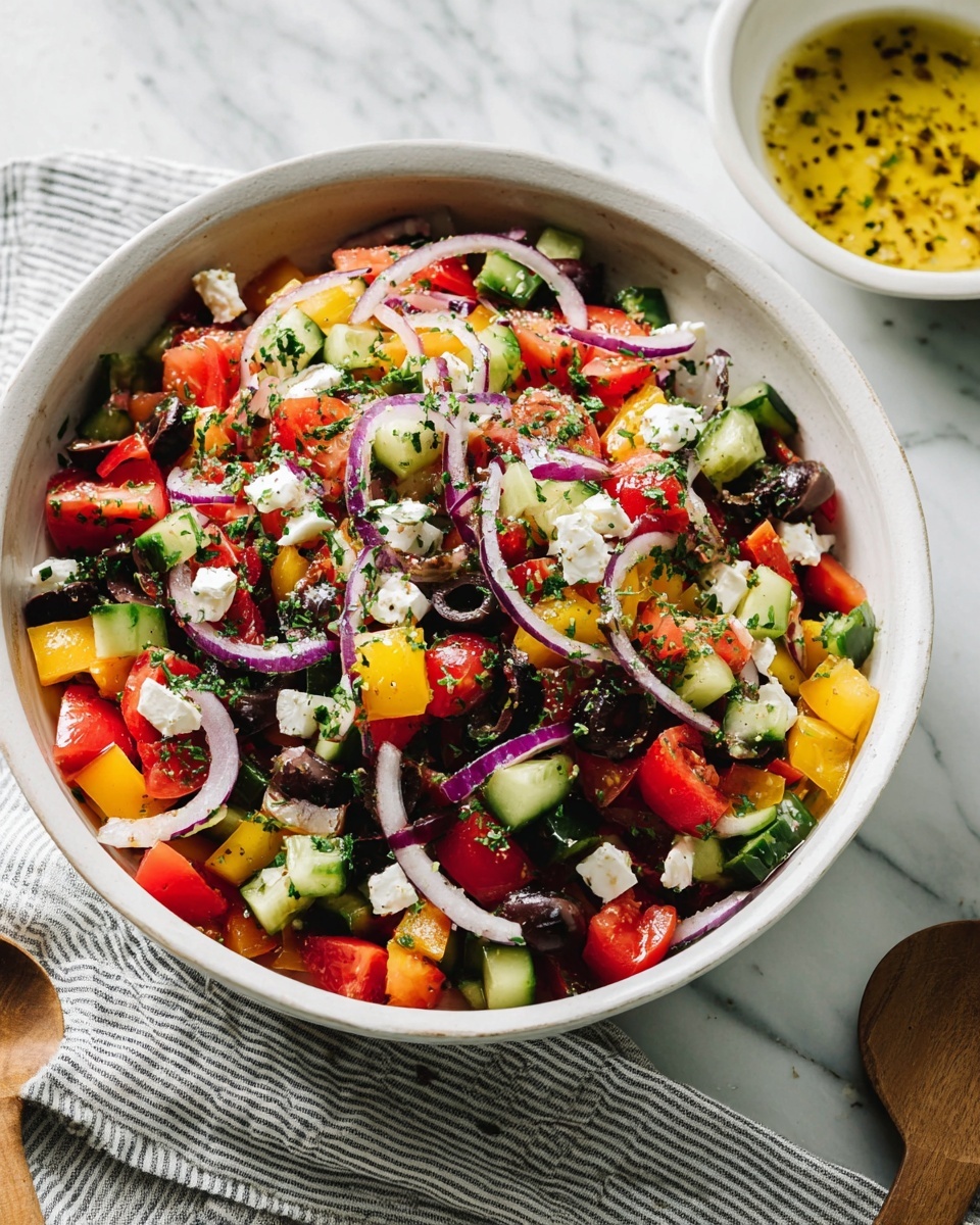 Mediterranean Salad with Zesty Vinaigrette Recipe