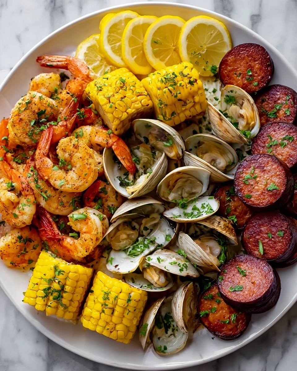 Sheet Pan Seafood Boil with Shrimp and Clams Recipe
