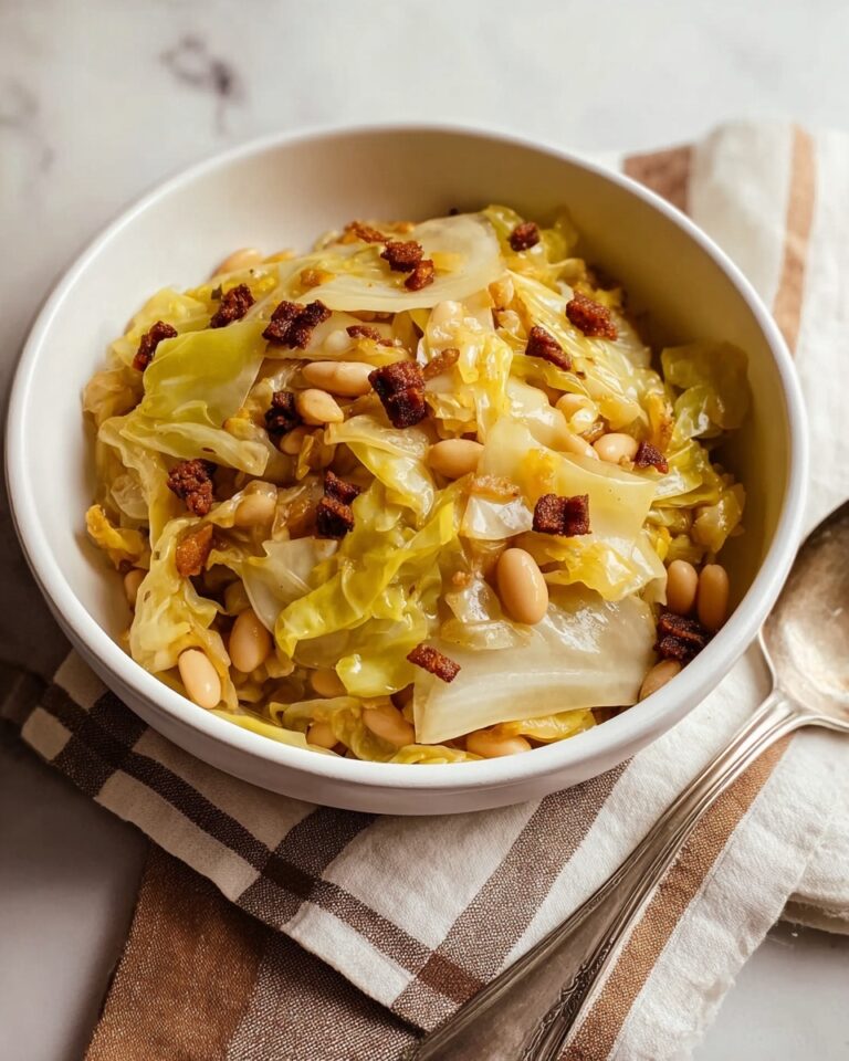 Italian Cabbage and Beans Skillet with Pancetta and Calabrian Peppers Recipe