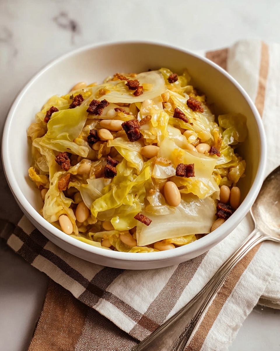 Italian Cabbage and Beans Skillet with Pancetta and Calabrian Peppers Recipe