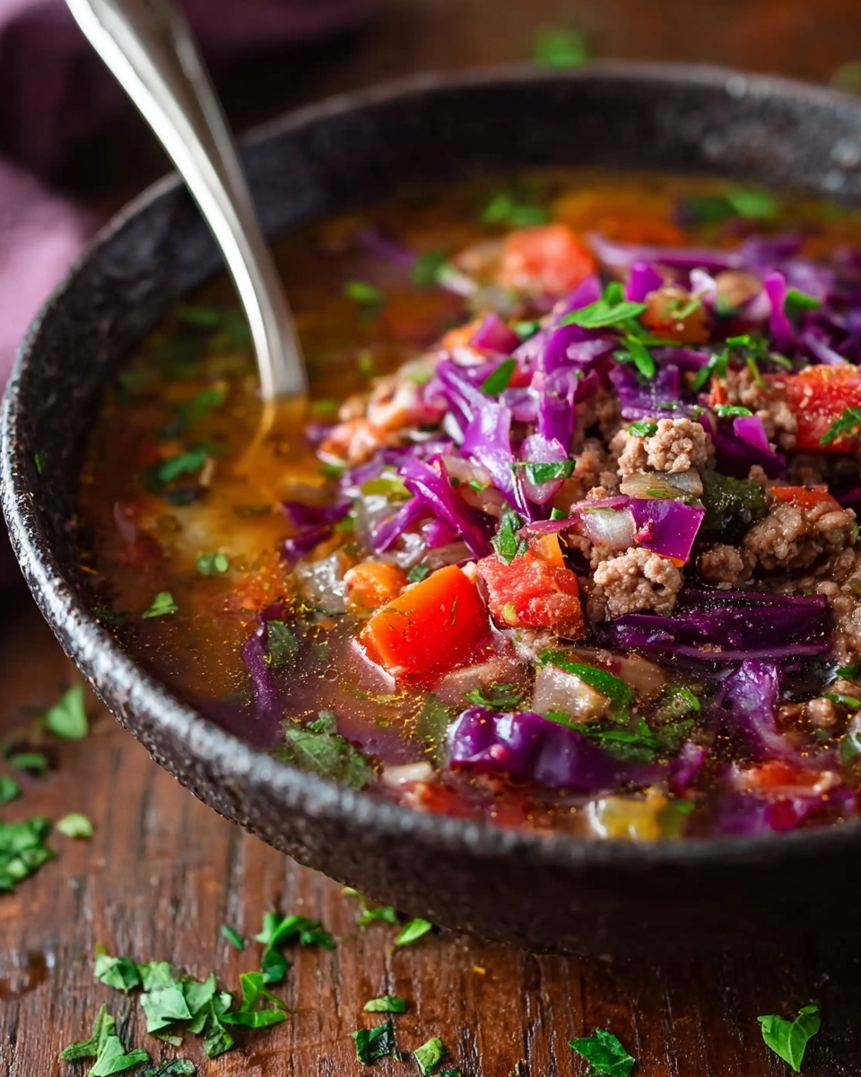 Asian Cabbage Soup with Ground Meat Recipe