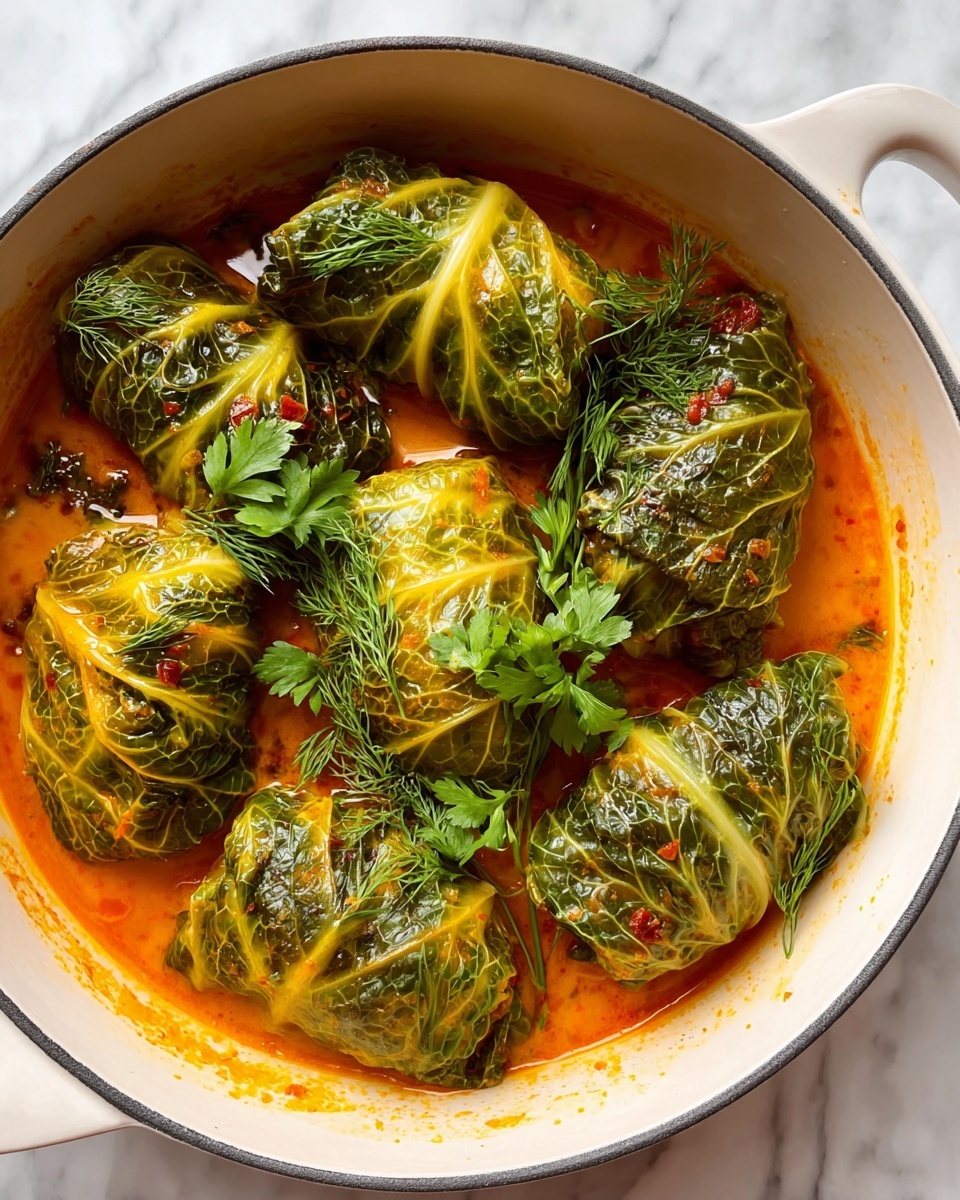 Baked Cabbage Rolls with Tomato Sauce Recipe