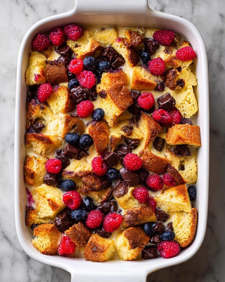 Chocolate and Berry Bread Pudding Recipe