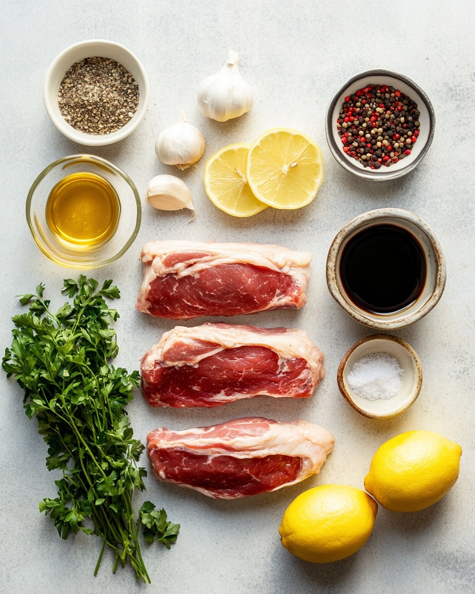 The image shows several small browned meat cubes stacked in two layers on a wooden board, each piece with a shiny, slightly crispy surface and sprinkled with tiny green chopped herbs on top. The meat pieces have a rich brown color with darker charred spots, and the close-up view highlights their juicy and slightly oily texture. In the blurred background, there is a bunch of fresh green herbs placed on the white marbled surface, adding a pop of green color. The overall setup is simple and focuses on the meat cubes' texture and freshness. photo taken with an iphone --ar 4:5 --v 7