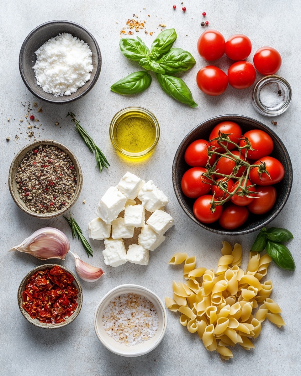A plate of rigatoni pasta mixed with bright green spinach leaves and halved red cherry tomatoes sits on a white plate with a blue rim. The rigatoni pasta is light golden yellow with a slightly rough texture. Scattered thin slices of pale yellow cheese rest on and around the pasta, adding detail. A gold fork with a textured handle is placed on the right side of the plate. The plate is on a white marbled surface with a small white bowl containing extra cheese slices in the top left corner and an orange cloth napkin on the bottom right. Photo taken with an iphone --ar 4:5 --v 7