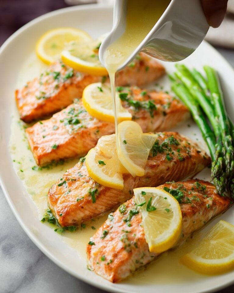 Salmon with Lemon Cream Sauce Recipe