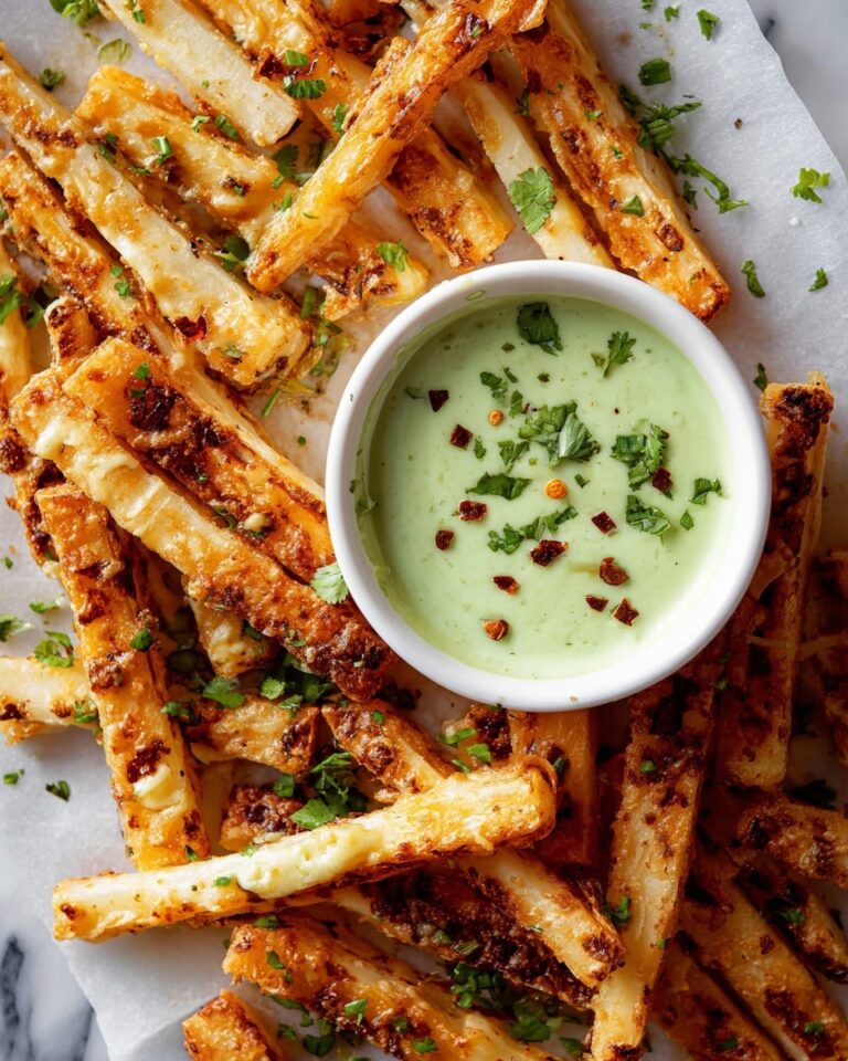 Crispy Yuca Fries with Cilantro Lime Sauce Recipe