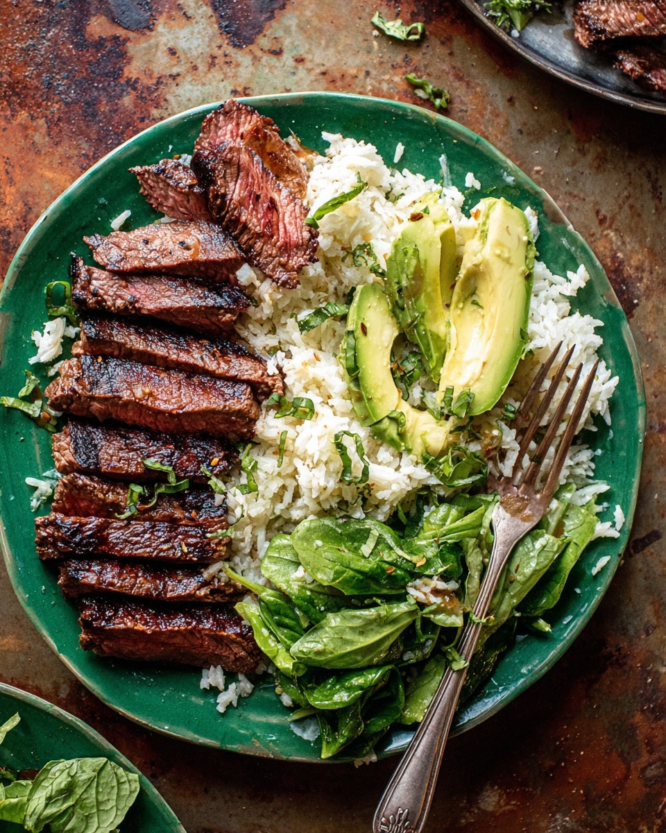Honey Garlic Butter One-Skillet Steak and Rice Recipe