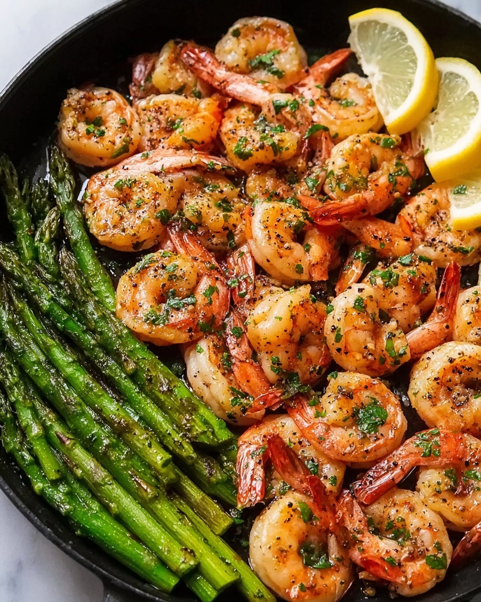 Lemon Garlic Shrimp and Asparagus (20-Minute Recipe) Recipe