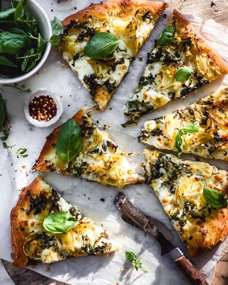 Green Pesto Vegetable Pizza Recipe