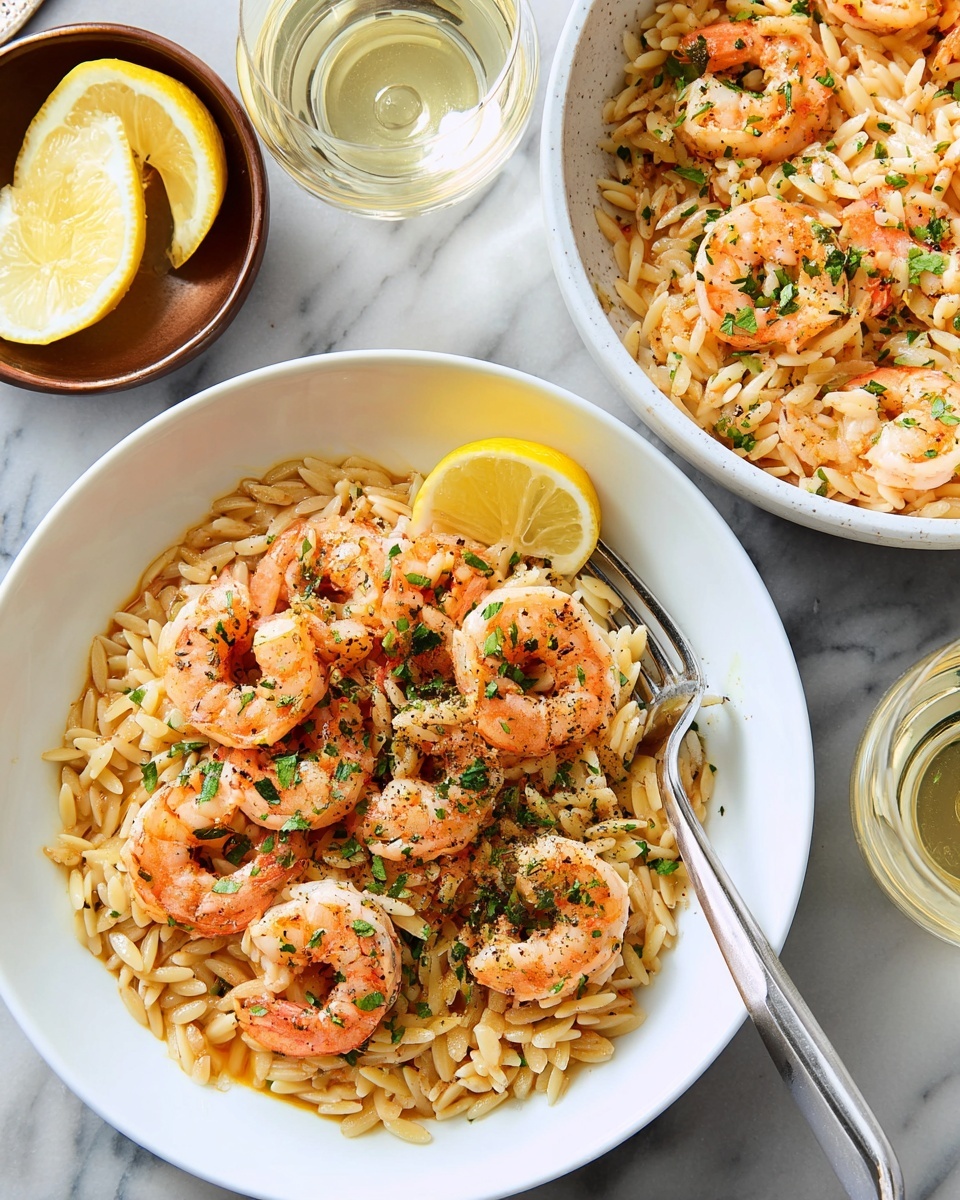 Lemon Garlic Shrimp with Orzo Recipe