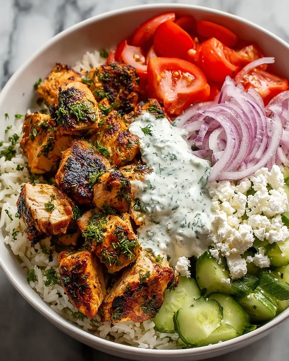 High Protein Mediterranean Lemon-Dill Chicken Bowls Recipe