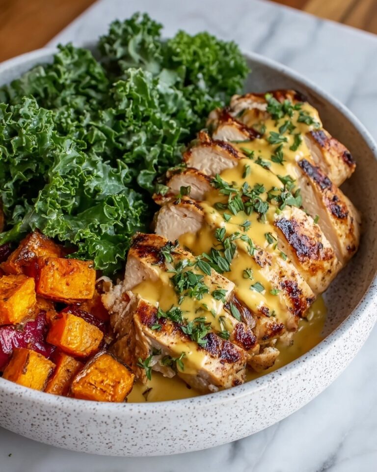 Easy Maple Dijon Chicken Bowl with Roasted Sweet Potatoes Recipe