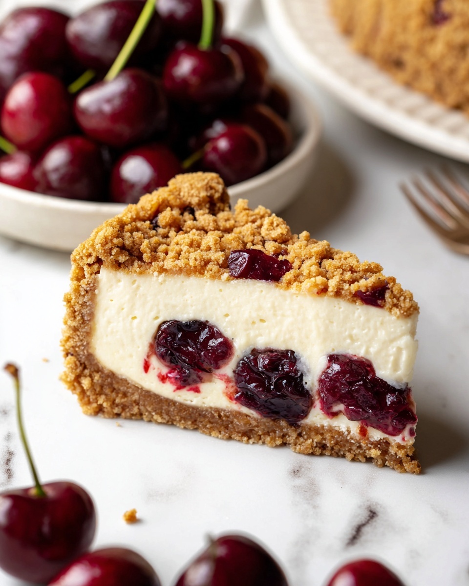 Cherry Crumble Cheesecake Recipe