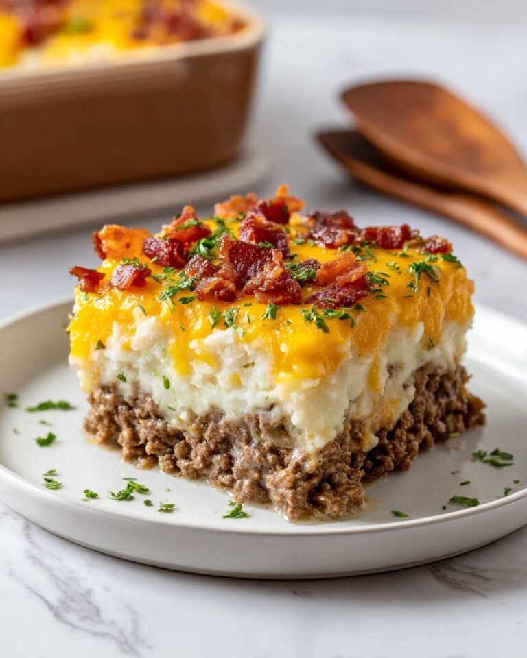 Cheesy Loaded Meatloaf Casserole Recipe
